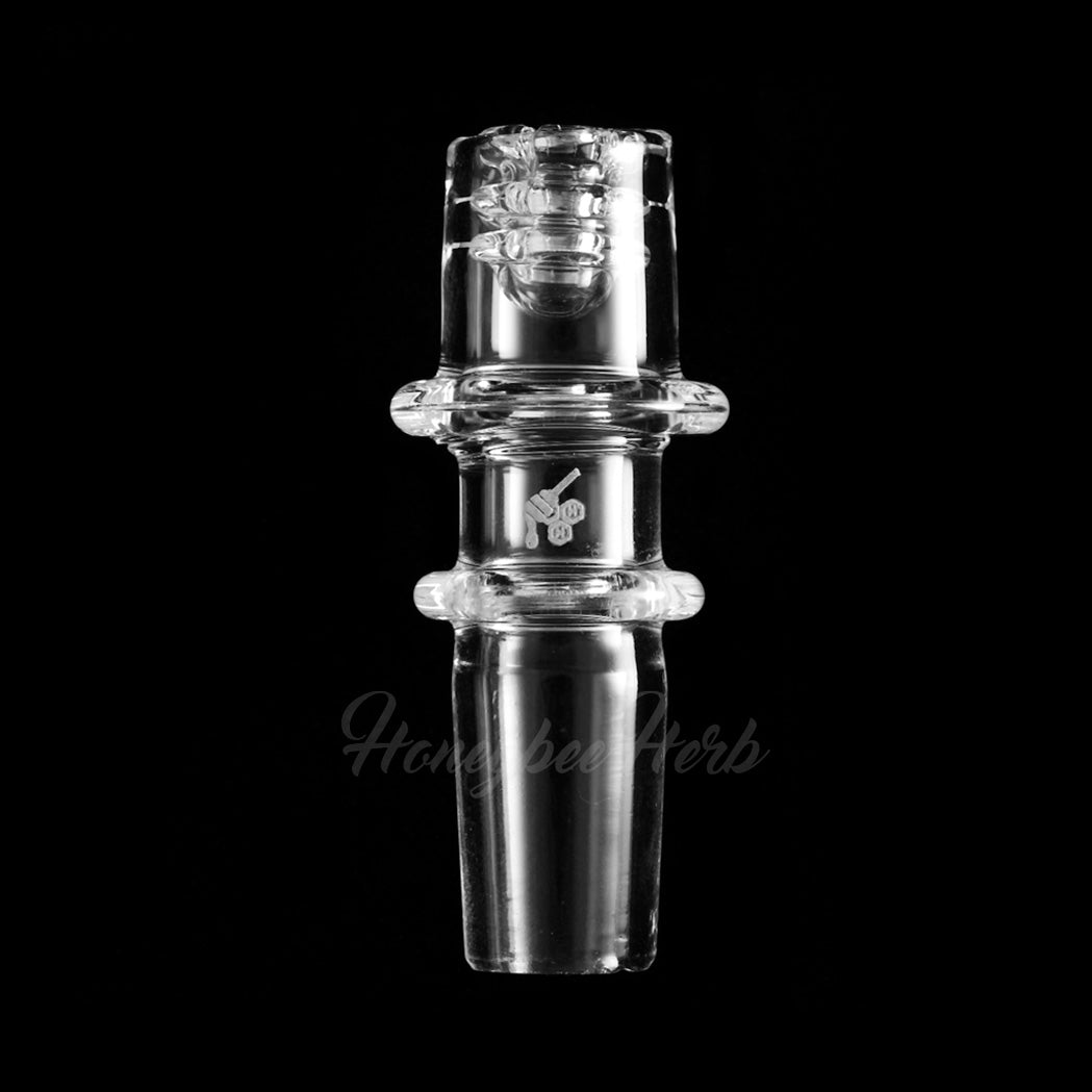 Honeybee Herb Honeycomb Barrel Quartz E-Nail, 14mm Male Joint, Clear, for Dab Rigs