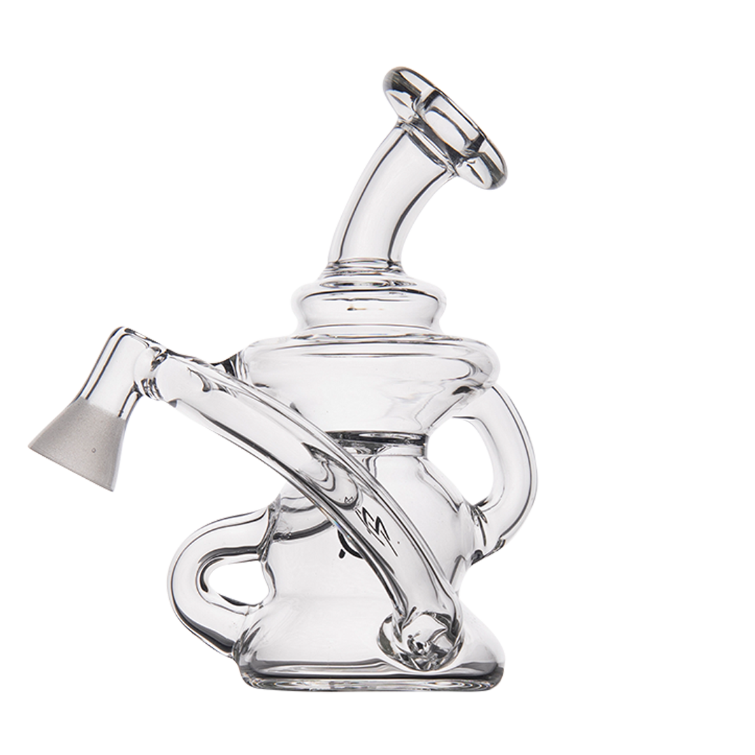 MJ Arsenal Hydra Vape Edition mini dab rig with clear glass and side-mounted mouthpiece