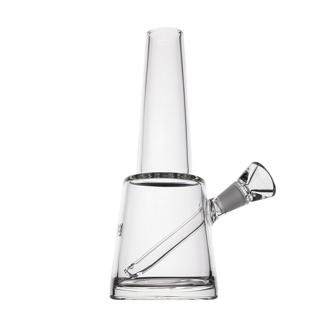 MJ Arsenal Summit Clear Borosilicate Glass Bong with 14mm Joint - Angled Side View