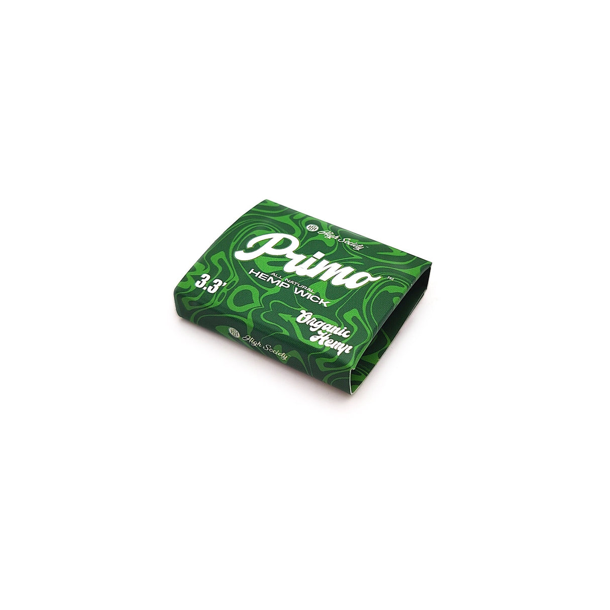 Primo Organic Hemp Wick 3.3' pack, All Natural, Angled Front View on White Background