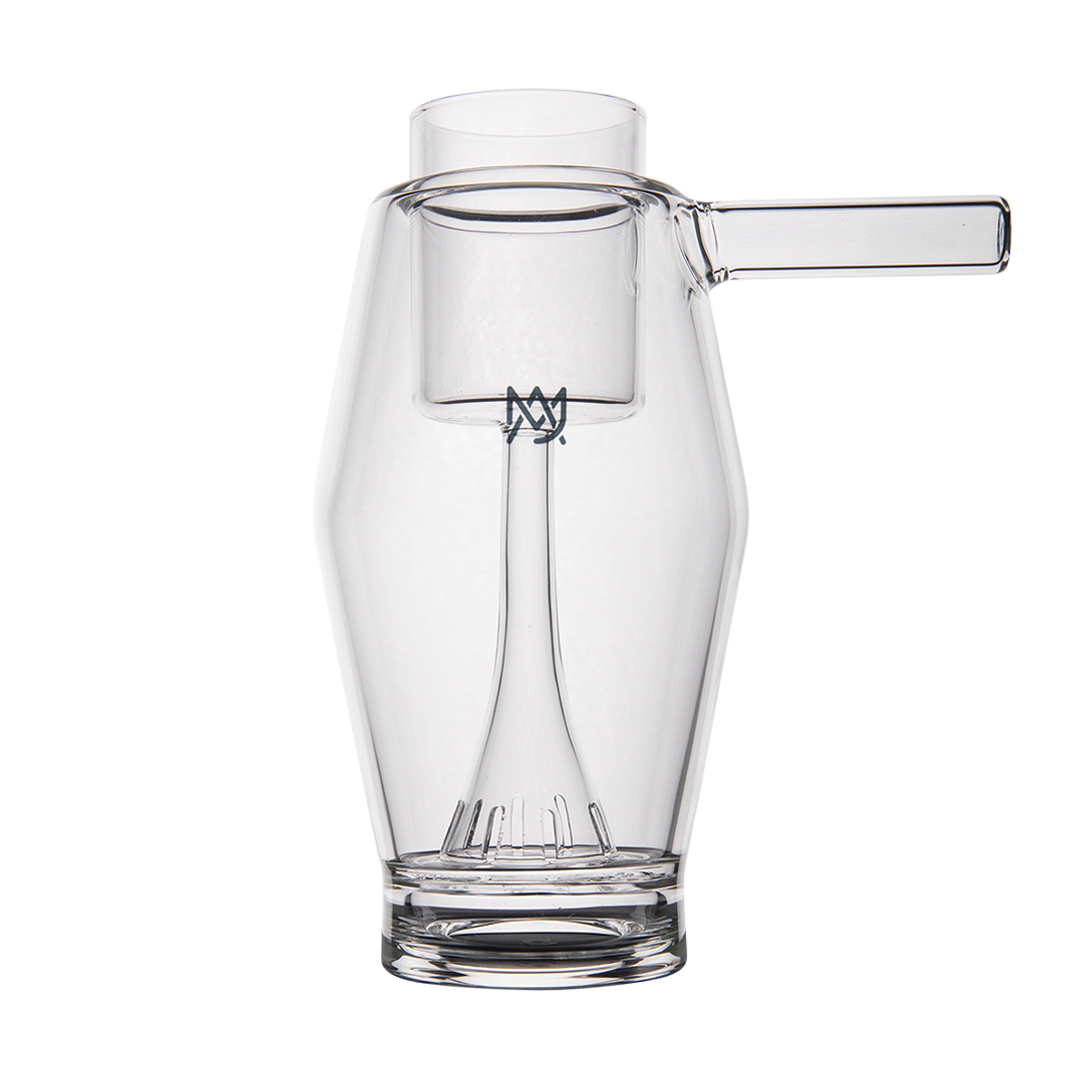 MJ Arsenal Proxy Bubbler for Dabbing, Clear Borosilicate Glass, Front View