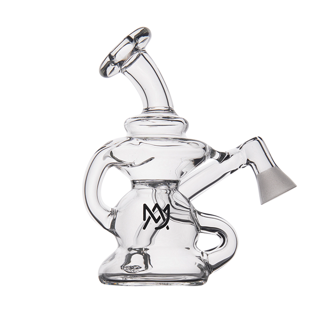 MJ Arsenal Hydra Vape Edition mini dab rig with quartz banger, front view on white background