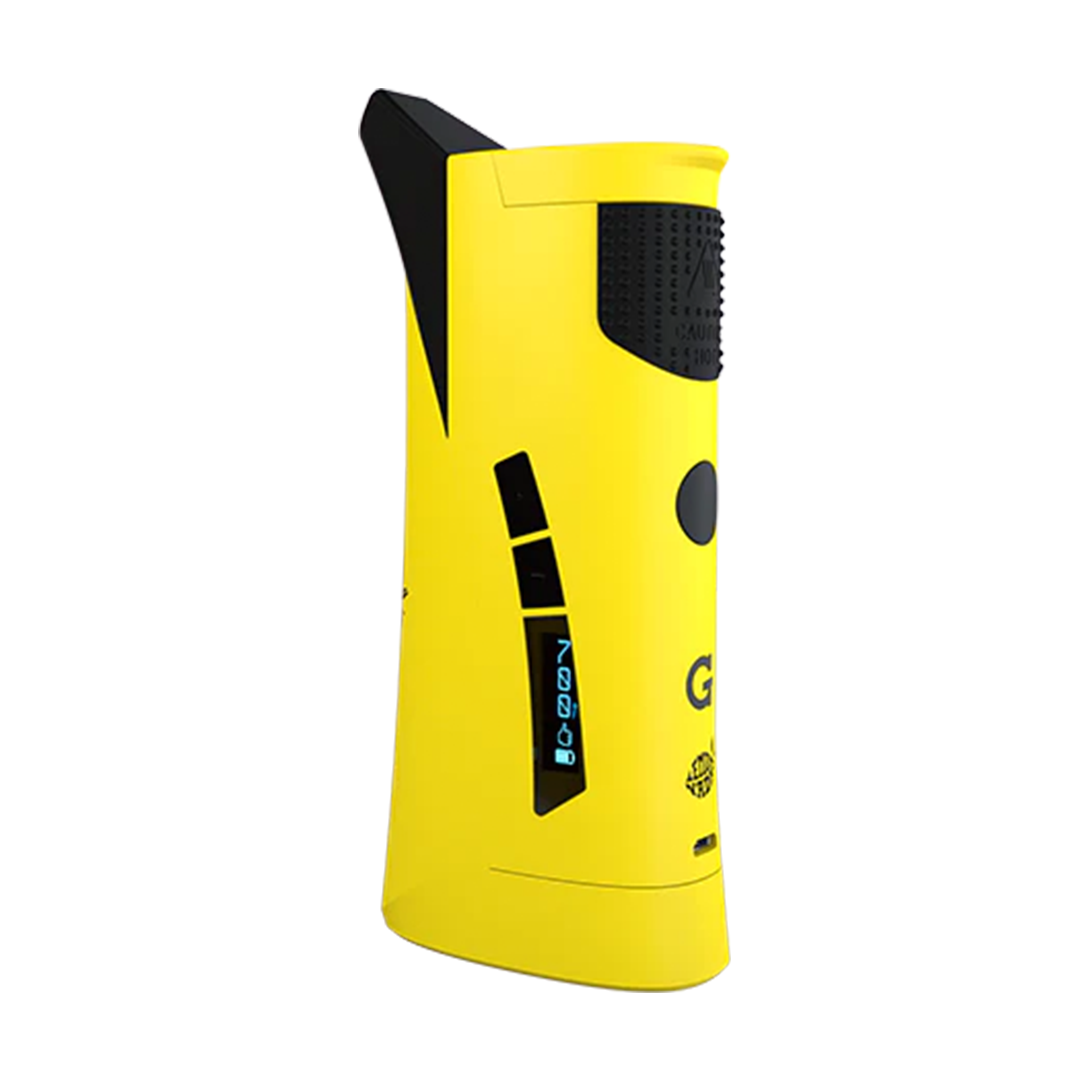Grenco Science GPEN Roam Vaporizer in Lemonade Yellow, Angled Side View