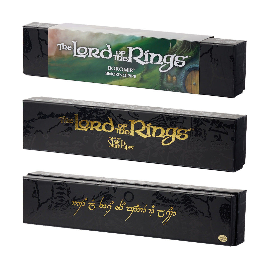 Shire Pipes Engraved Cherry Wood Hand Pipe in LOTR Collector's Edition Box