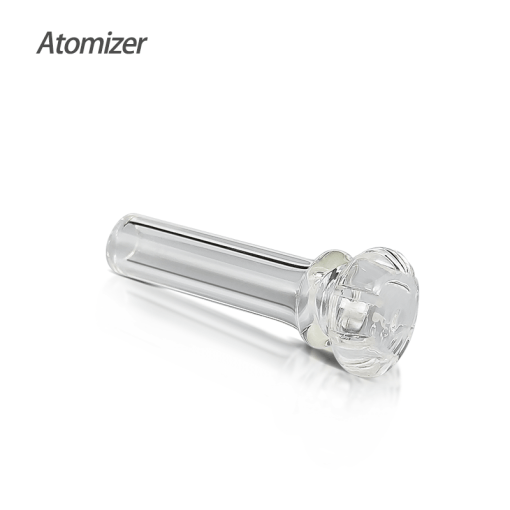 Waxmaid Dabber Dab Rig with Disc Percolator, Clear Glass, Angled Side View