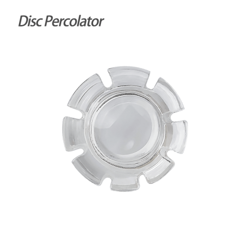Waxmaid Dabber Dab Rig with Disc Percolator Top View on Seamless White Background