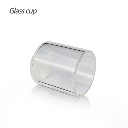 Waxmaid Dabber Dab Rig Glass Cup - Clear, Angled Side View on White Background