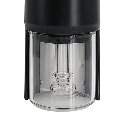 Waxmaid Dabber Dab Rig Glass Cup close-up, transparent with black accents
