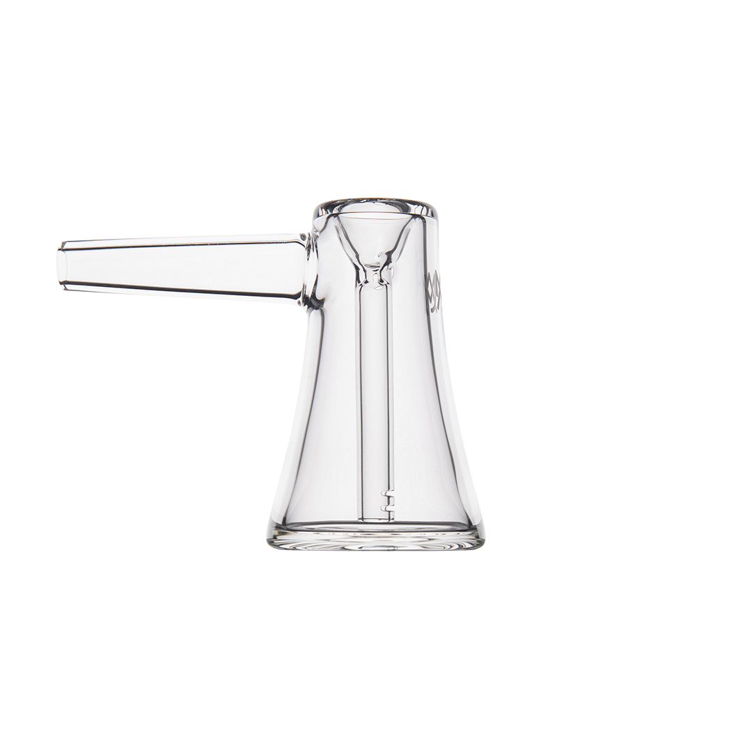 MJ Arsenal Vulkan Bubbler - Clear Glass Front View on Seamless White Background