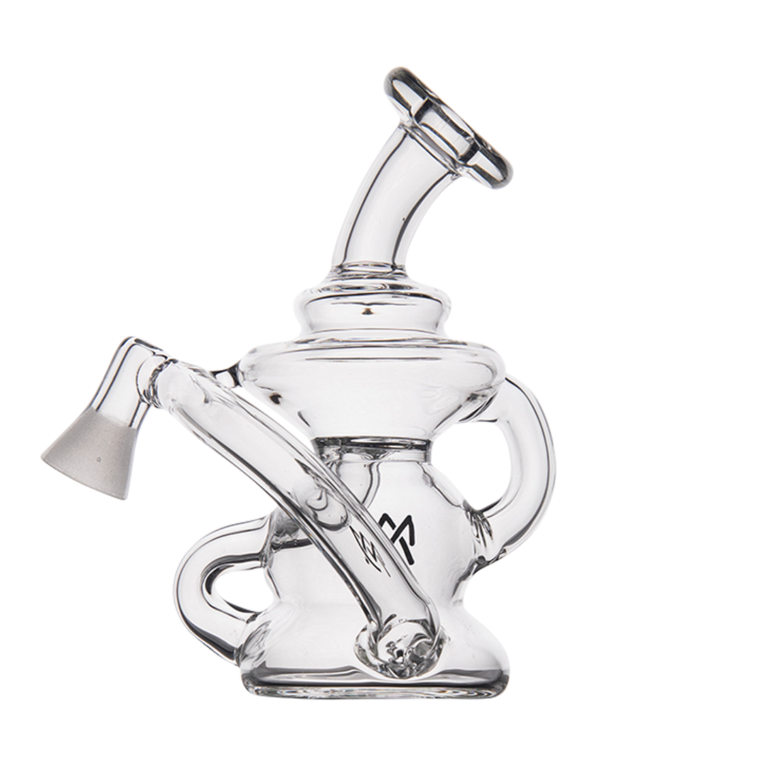 MJ Arsenal Hydra Vape Edition mini dab rig, clear glass with side-mounted mouthpiece