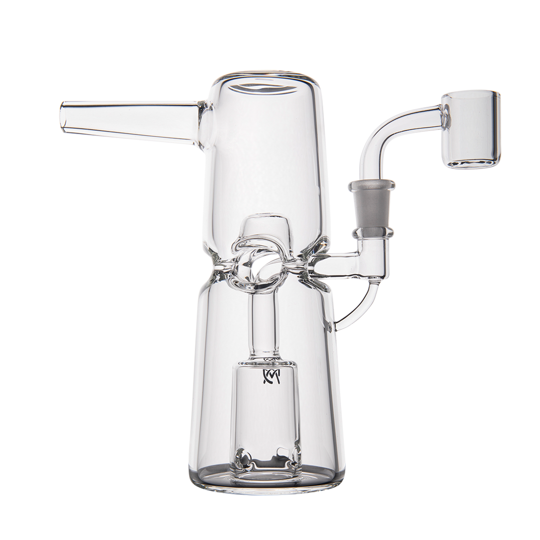 MJ Arsenal Turret Mini Dab Rig with Quartz Bucket - Compact Design - Front View