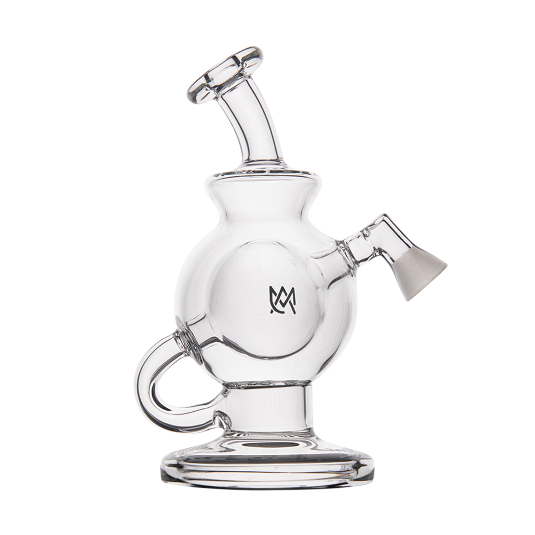 MJ Arsenal Atlas Vape Edition mini dab rig front view with clear glass and compact design