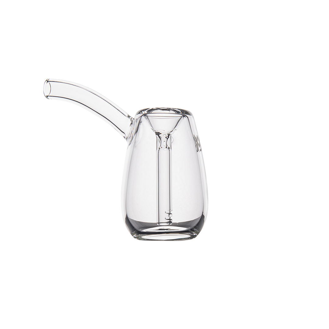 MJ Arsenal Bulb Mini Bubbler - 100% Borosilicate Glass, Front View on White Background