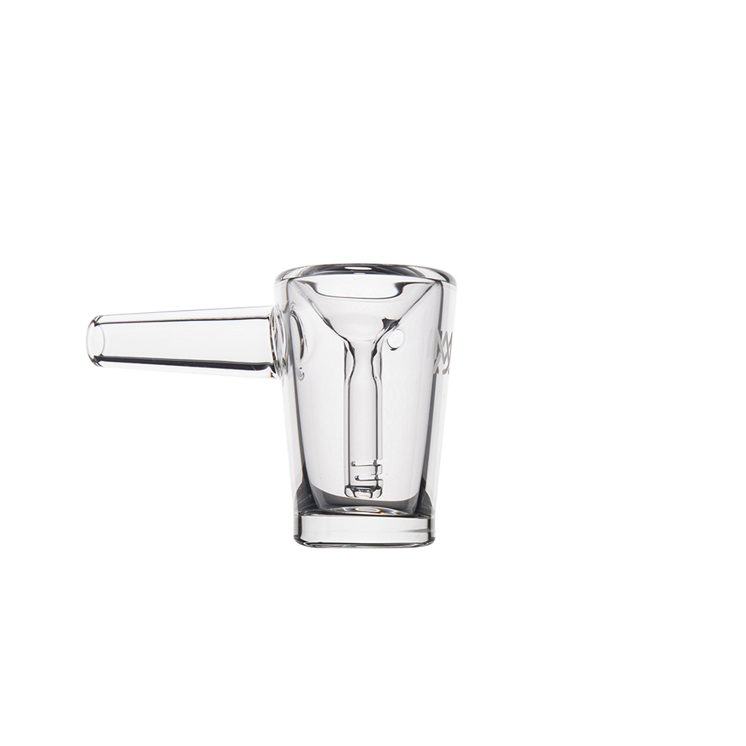 MJ Arsenal Basin Compact Bubbler Bowl - 100% Borosilicate Glass, Clear Front View