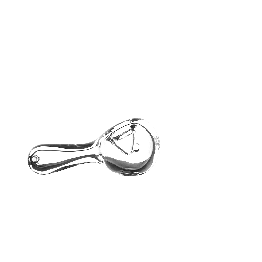 MJ Arsenal Pioneer Hand Pipe - Clear Glass - Top View with Deep Bowl