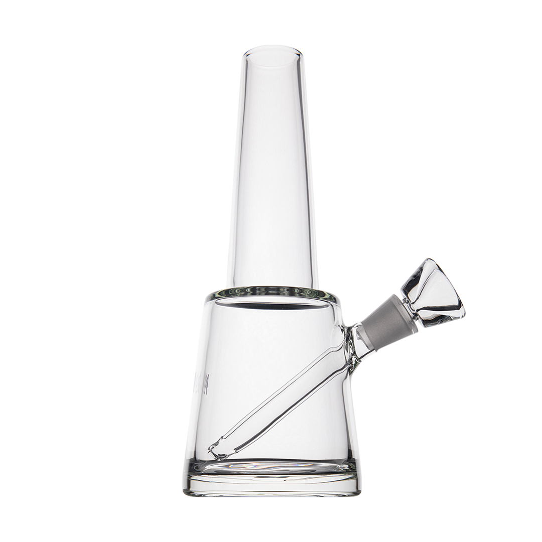 MJ Arsenal Summit Premium Glass Bong with 14mm Joint and Slanted Neck - Clear Front View