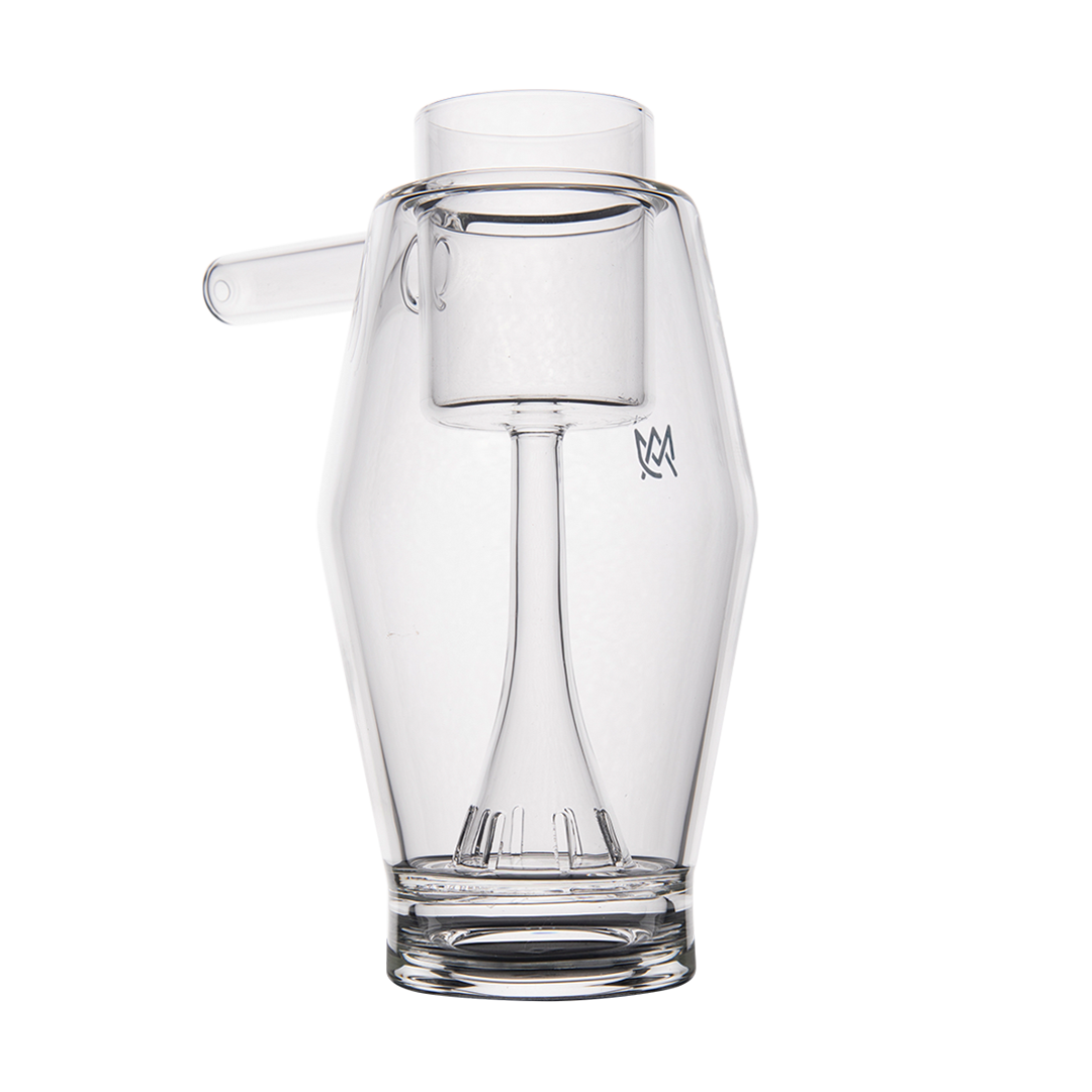 MJ Arsenal Proxy Bubbler made of Borosilicate Glass, Front View on Seamless White Background
