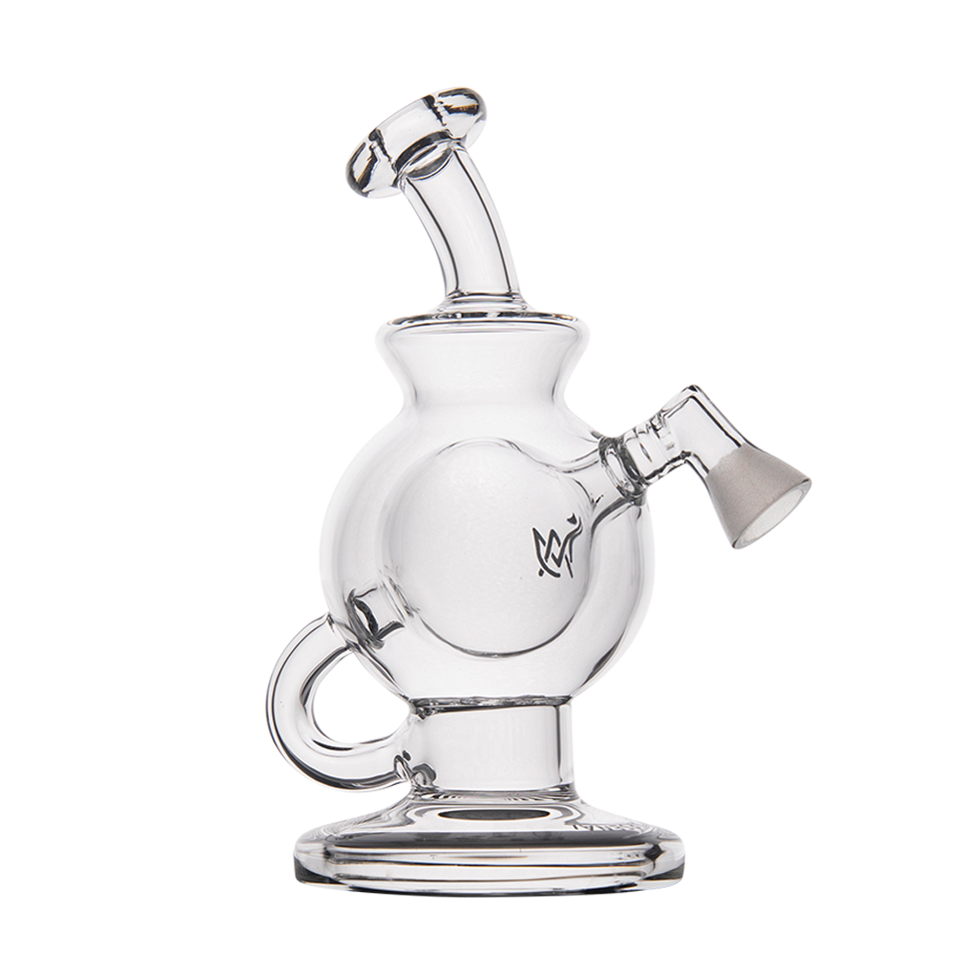 MJ Arsenal Atlas Mini Rig side view, compact and portable with MJ logo