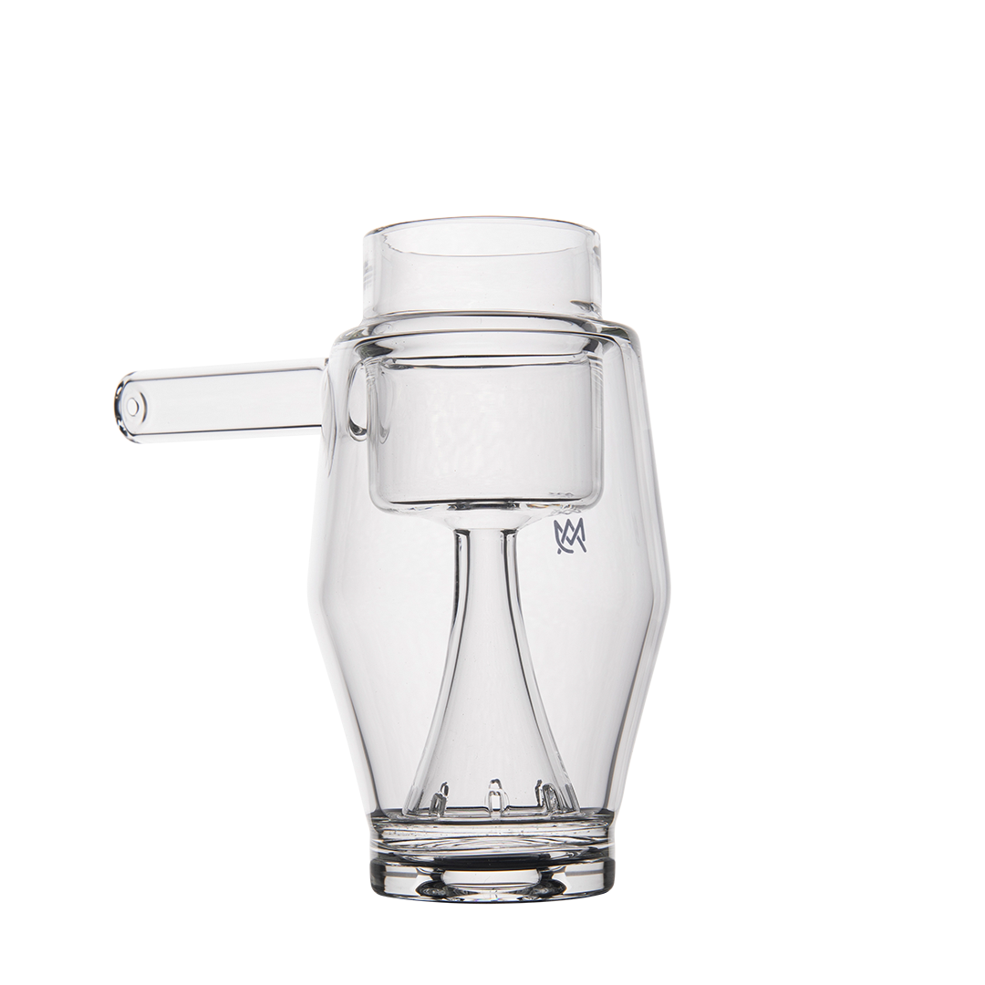 MJ Arsenal Proxy Bubbler Mini, compact glass dab rig with sleek design, front view on white background