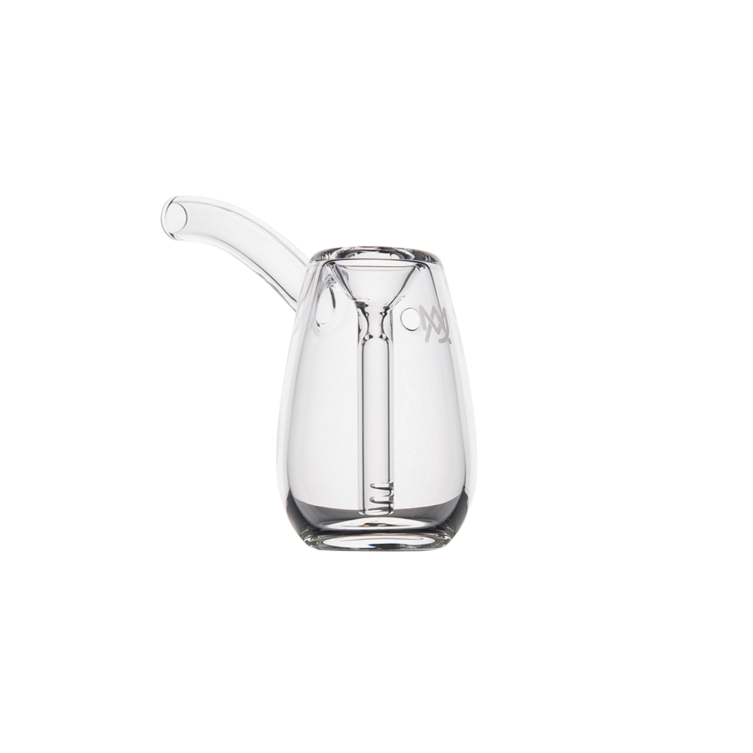 MJ Arsenal Bulb Mini Bubbler in Durable Borosilicate Glass, Compact for Easy Portability - Front View