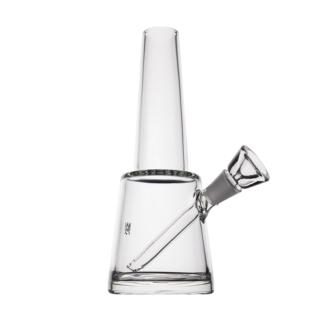 MJ Arsenal Summit Premium Glass Bong with 14mm Joint, Front View on Seamless White