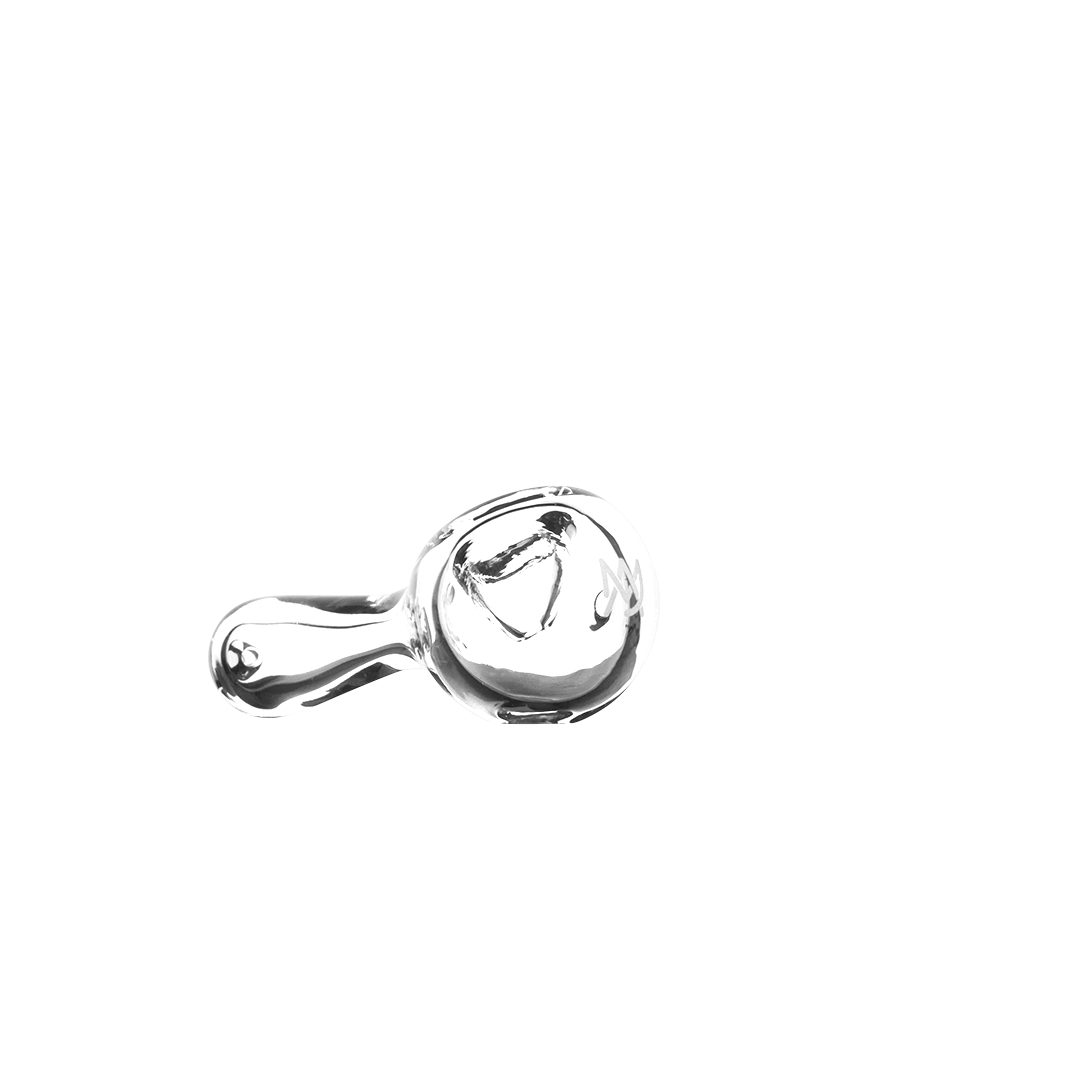 MJ Arsenal Pioneer Hand Pipe - Classic Style, Clear Glass, Top View