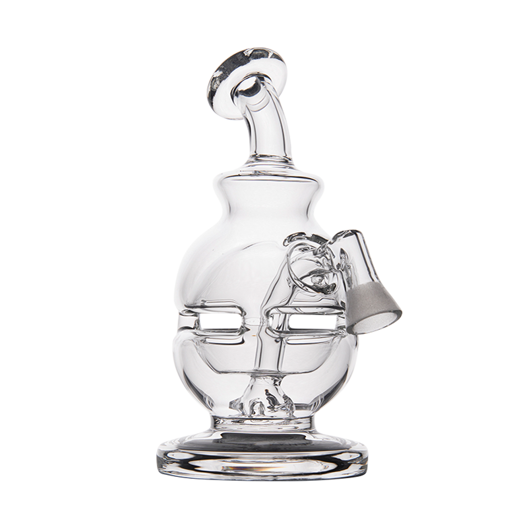 MJ Arsenal Royale Vape Edition compact dab rig with quartz banger, clear glass, front view