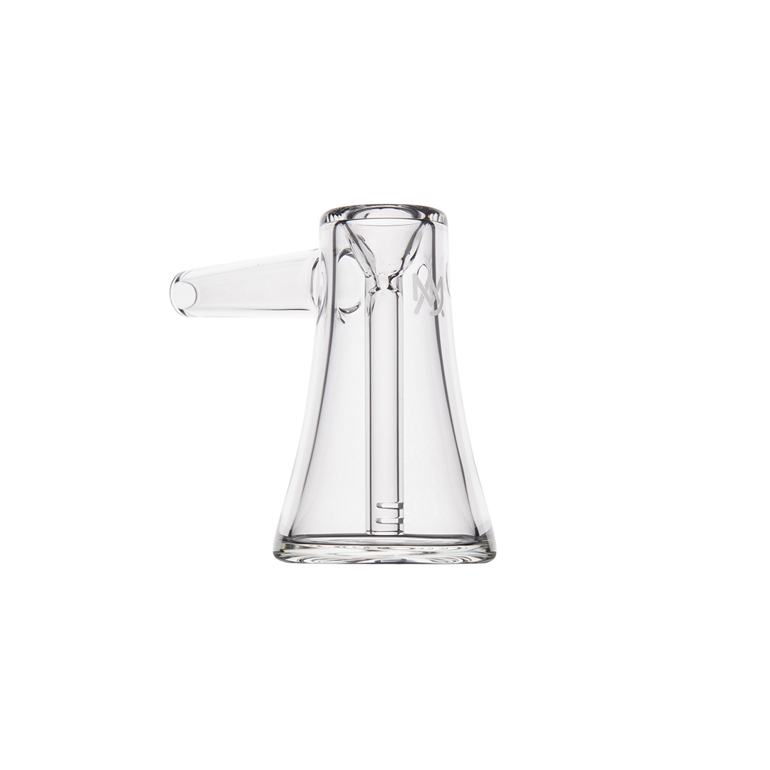 MJ Arsenal Vulkan Bubbler with Compact Design - Clear Glass Side View