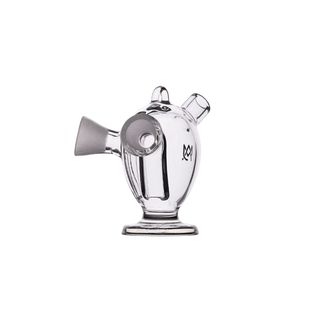 MJ Arsenal Dubbler Original Double Bubbler, compact borosilicate glass, front view on white