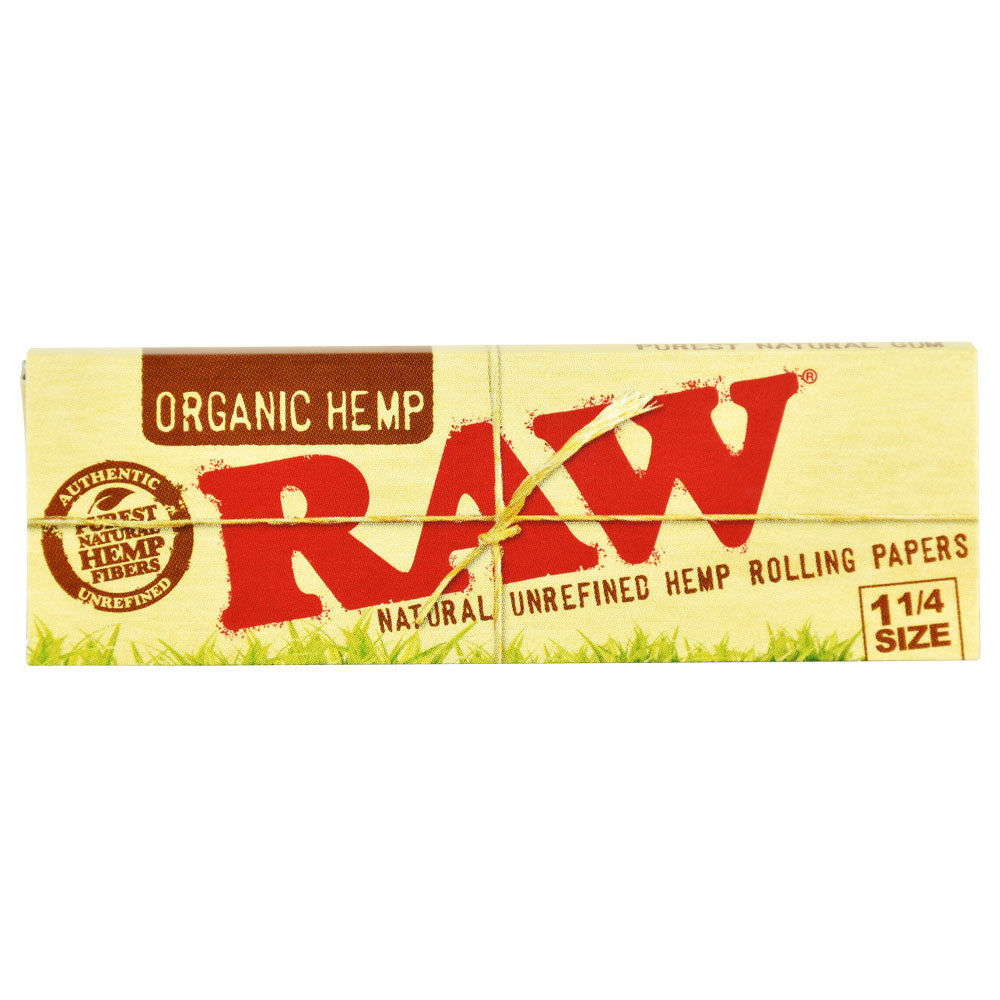 24pc Display of RAW Organic Hemp 1 1/4 Rolling Papers for Dry Herbs - Front View