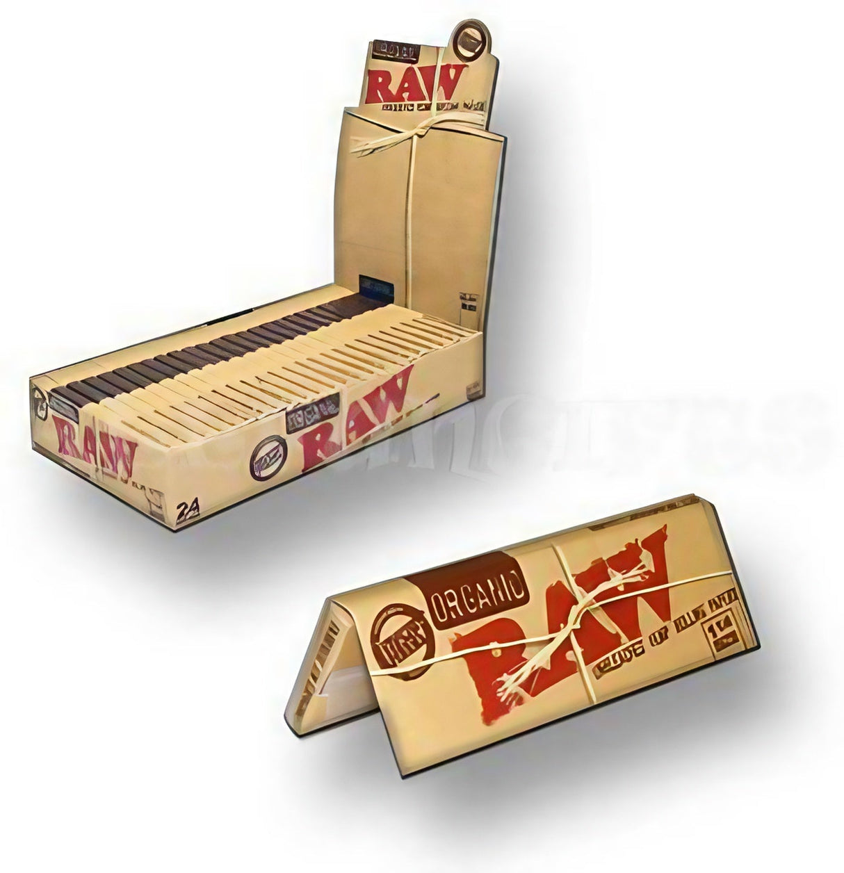 RAW Organic Hemp 1 1/4 Rolling Papers 24pc Display Box - Vegan & Eco-Friendly