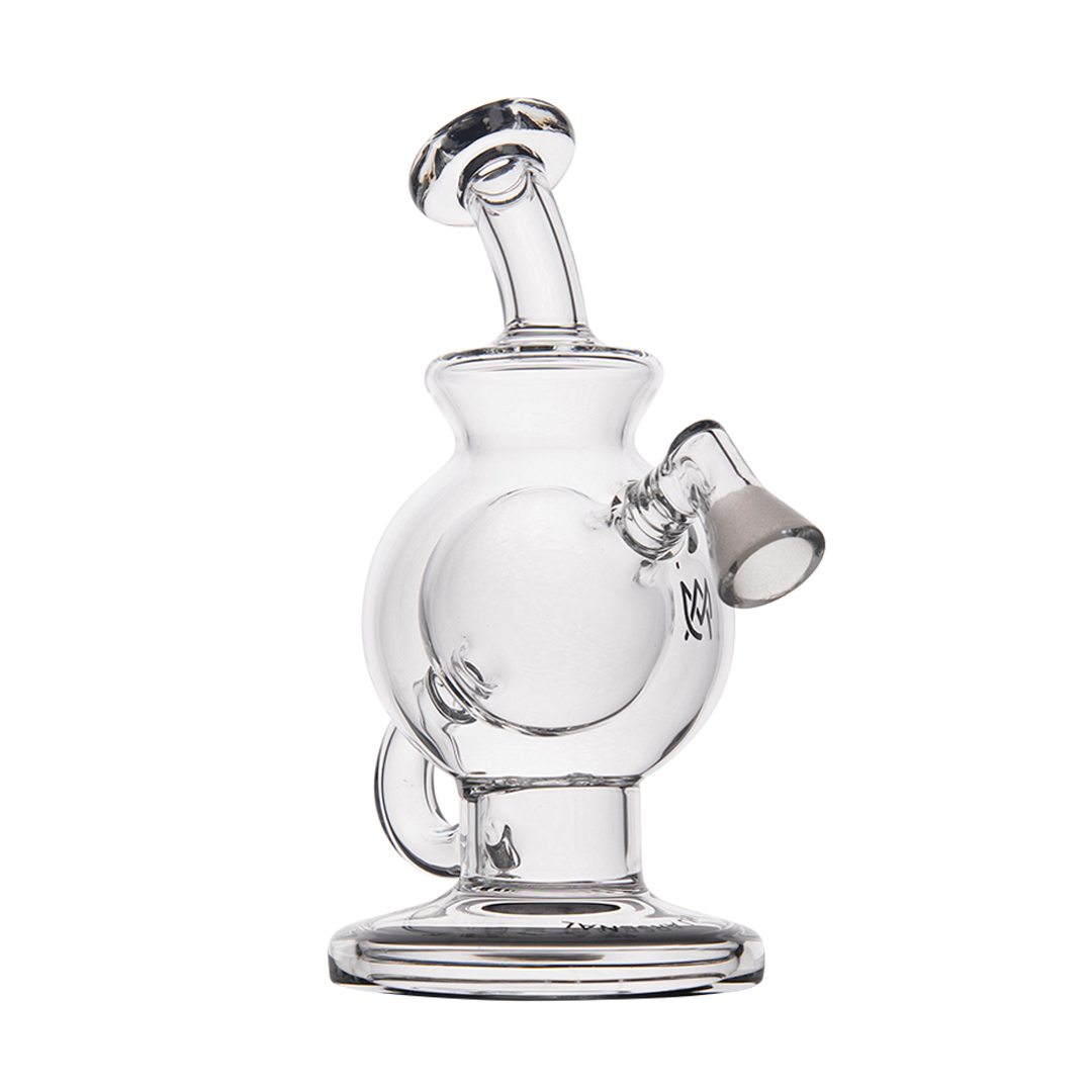 MJ Arsenal Atlas Vape Edition mini dab rig with clear glass, front view on a white background