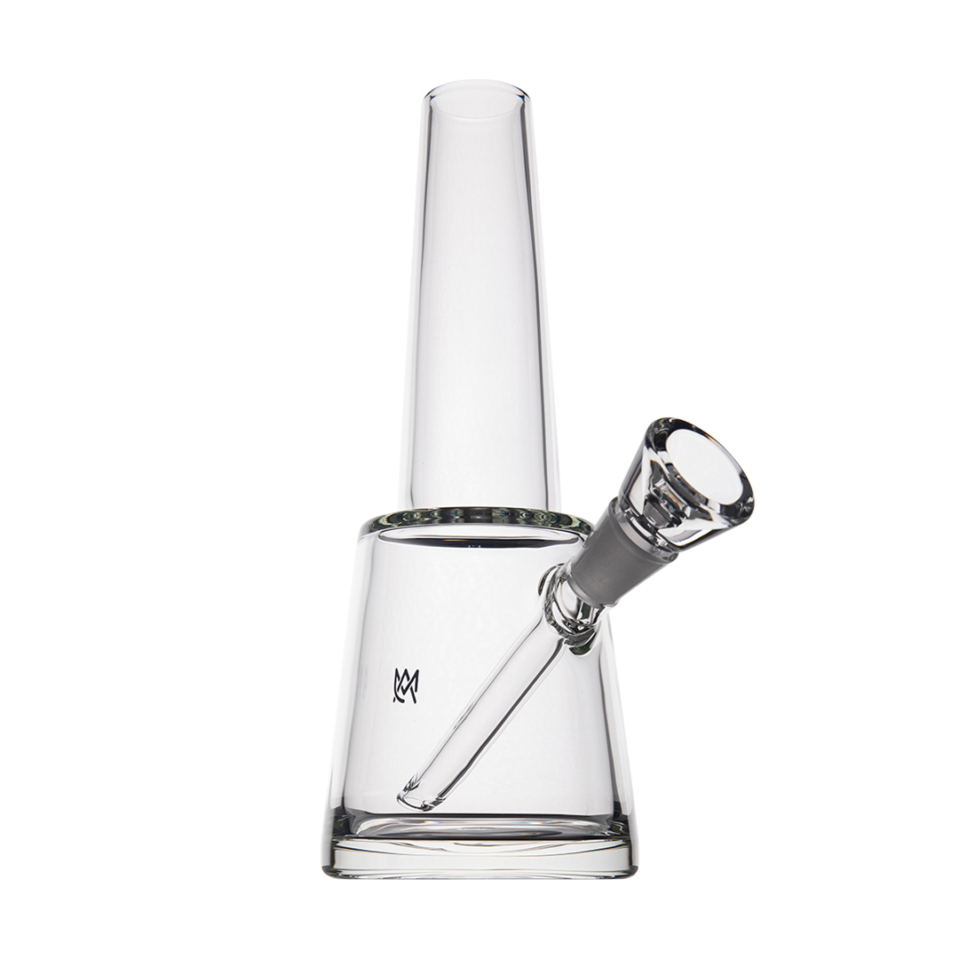MJ Arsenal Summit Borosilicate Glass Bong with Clear 14mm Joint - Front Angle View