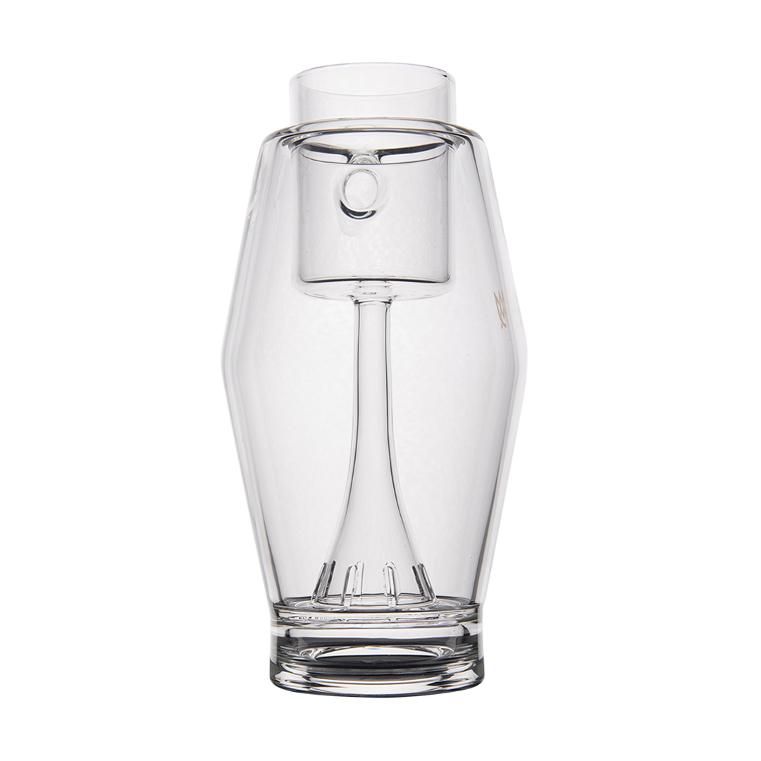 MJ Arsenal Proxy Bubbler front view, clear borosilicate glass for dabbing, on white background