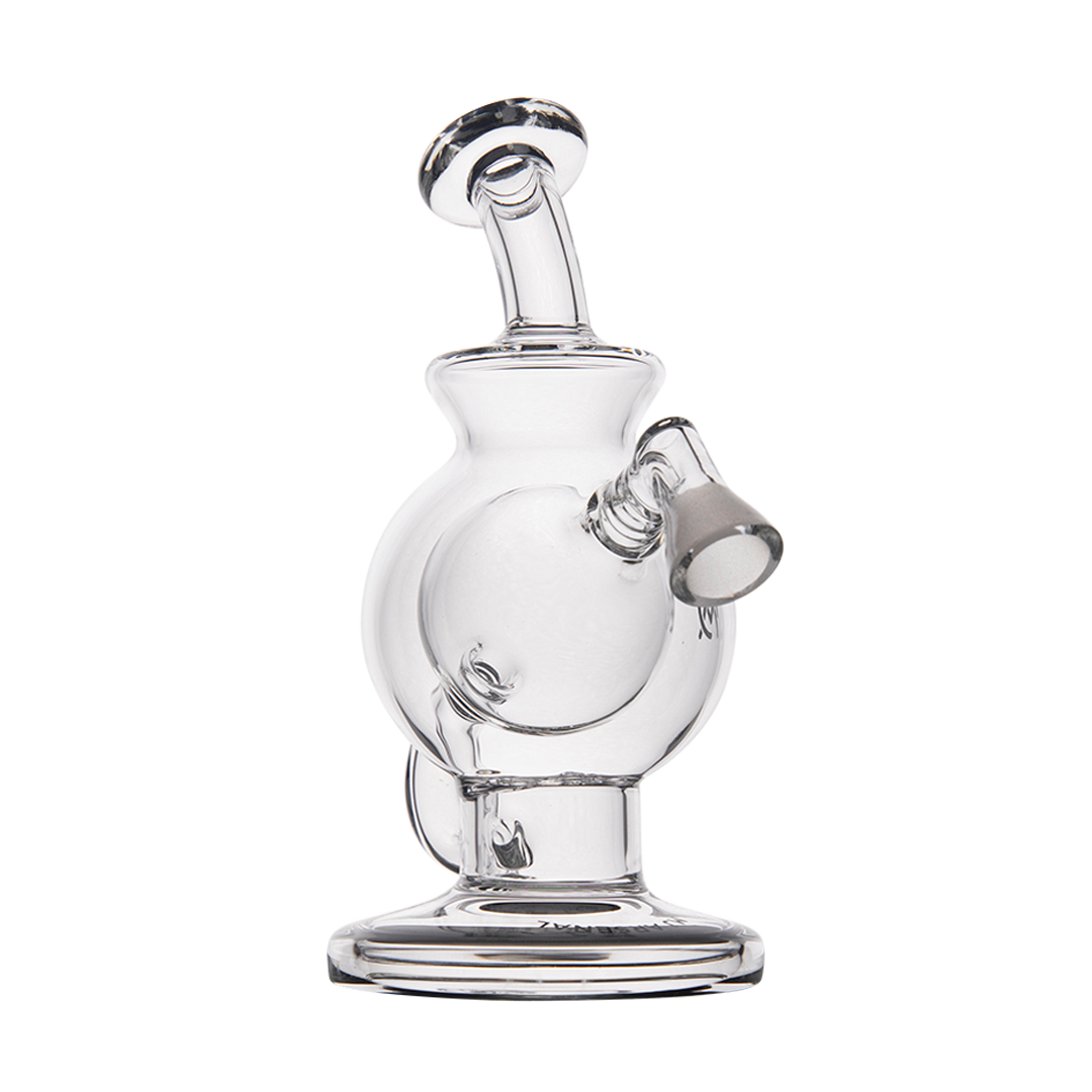 MJ Arsenal Atlas Vape Edition compact dab rig with quartz banger, front view on white