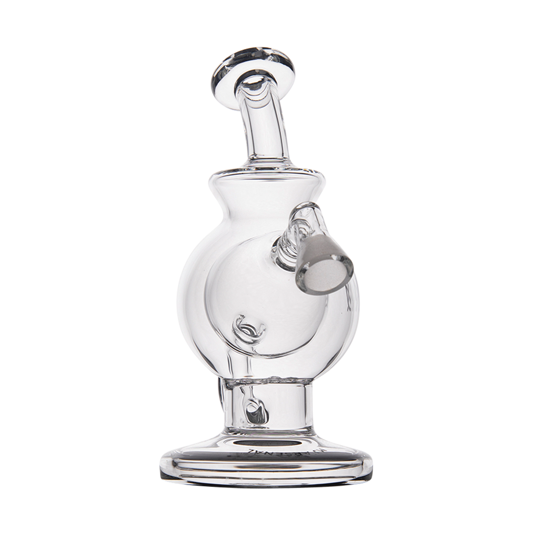 MJ Arsenal Atlas Vape Edition mini dab rig with quartz banger, front view on seamless white background