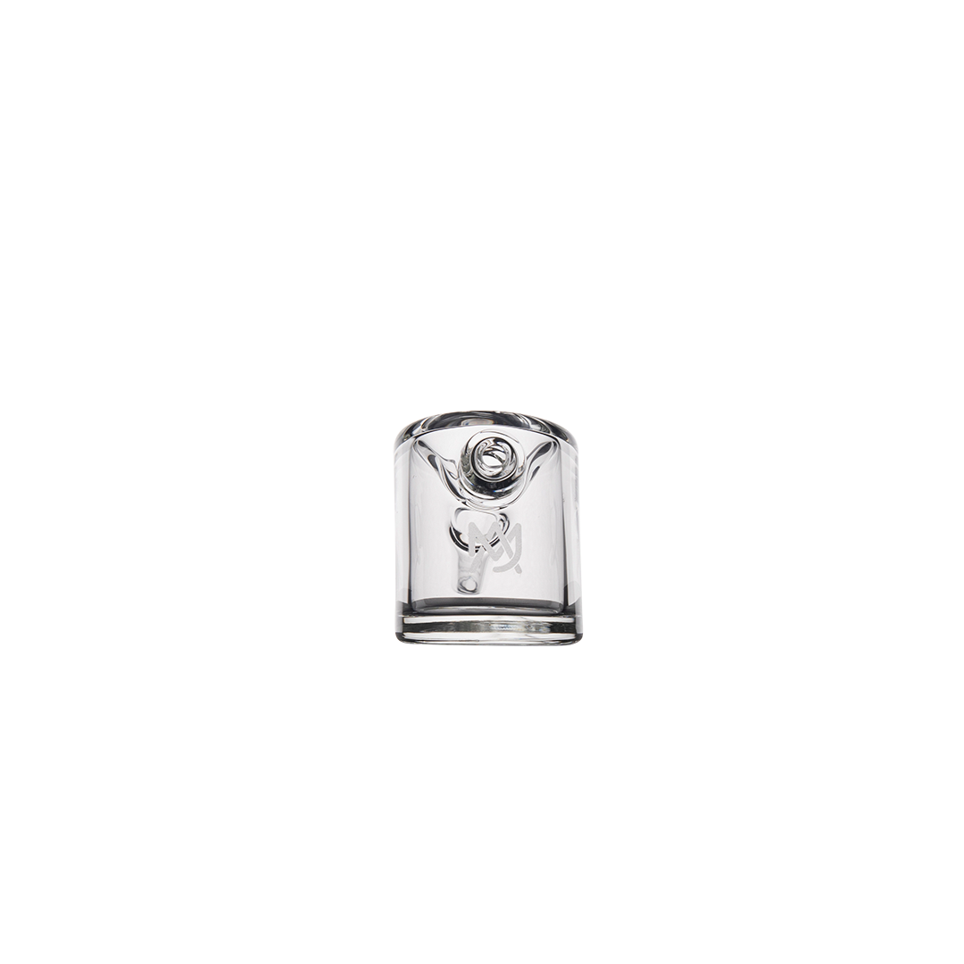 MJ Arsenal Kickstand Hand Pipe - Compact Clear Glass with Front View