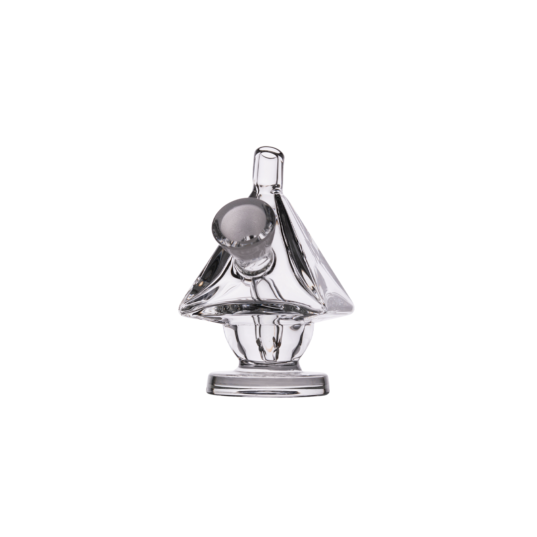 MJ Arsenal King Bubbler, clear glass, compact & portable design, 45-degree joint, front view