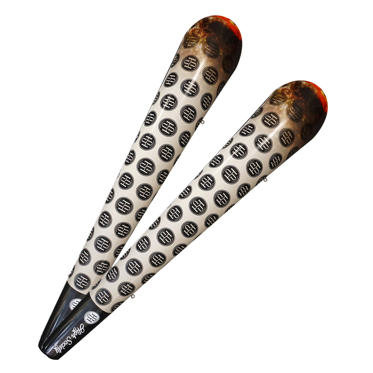 High Society Inflatable Pre-Roll Cone, Twin Pack, Top View on White Background
