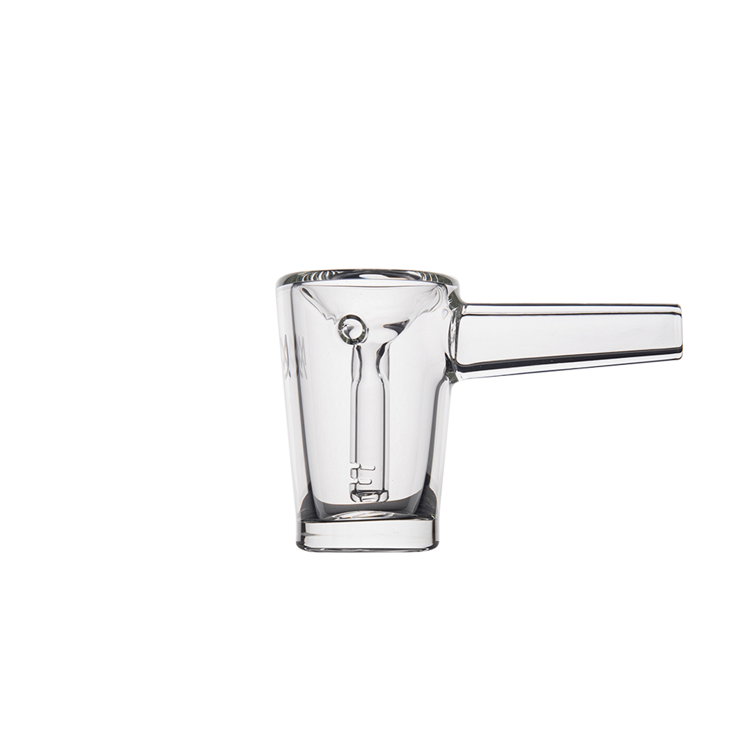 MJ Arsenal Basin Compact Bubbler front view, 100% Borosilicate Glass with Advanced Water Filtration