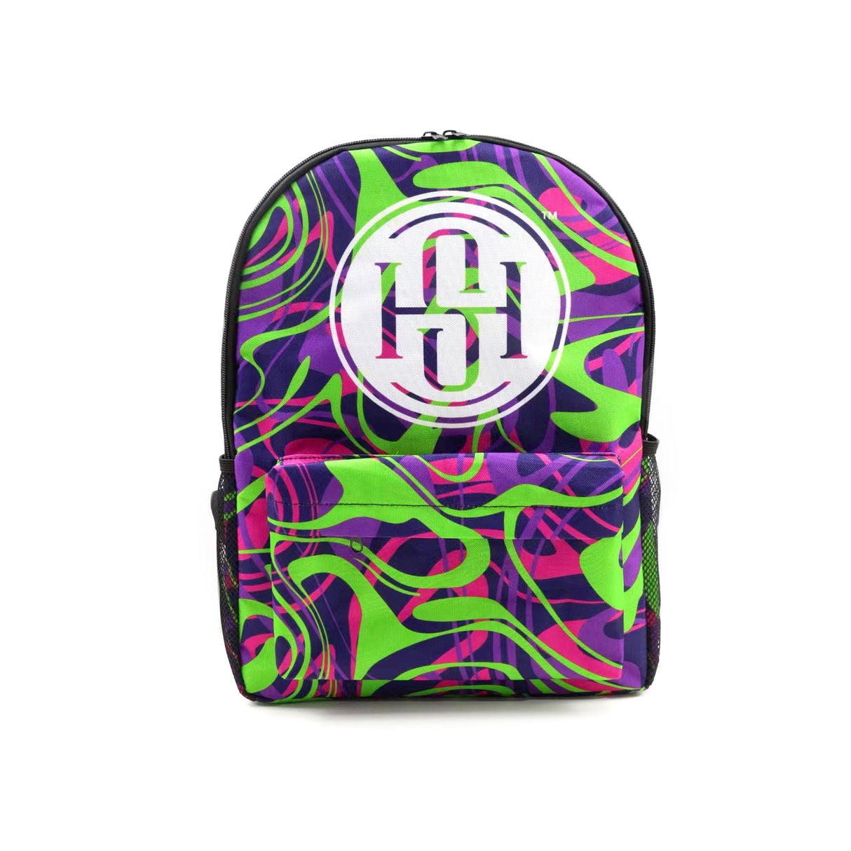 High Society Limited Edition Backpack - Vibrant Psychedelic Print - Front View