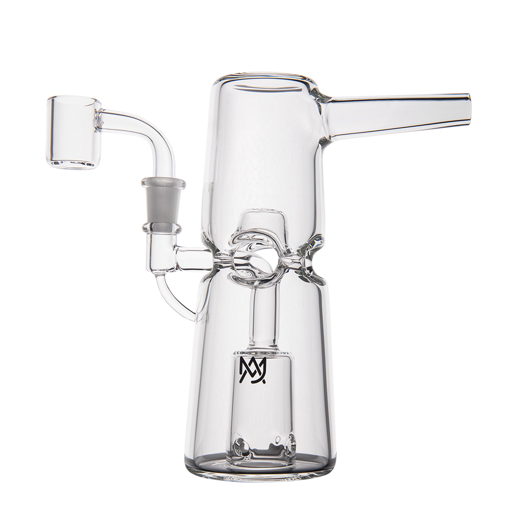 MJ Arsenal Turret Mini Dab Rig with Quartz Bucket - Compact Design for Efficient Dabbing