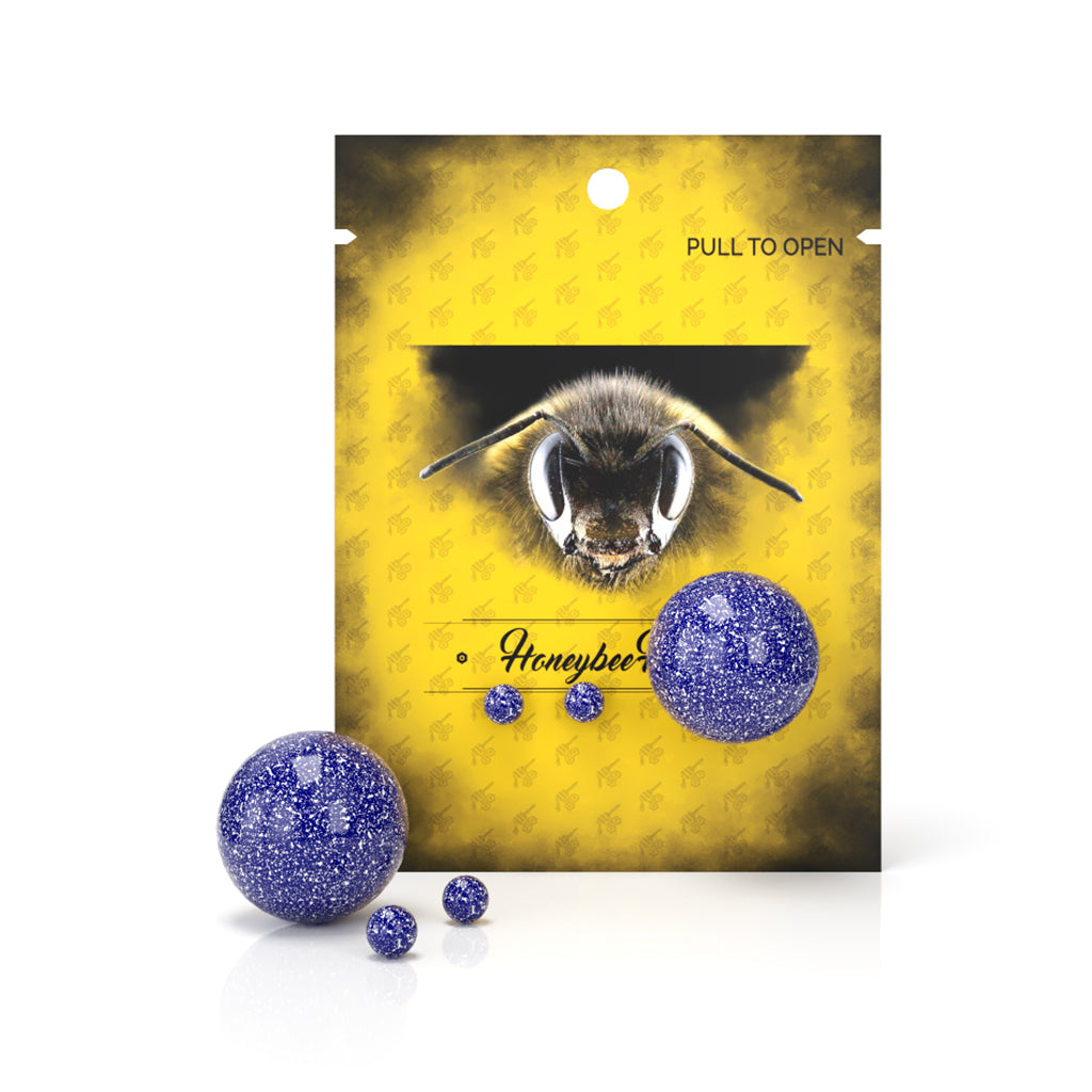 Honeybee Herb Purple DICHRO NEON DAB MARBLE SETS on Display Card