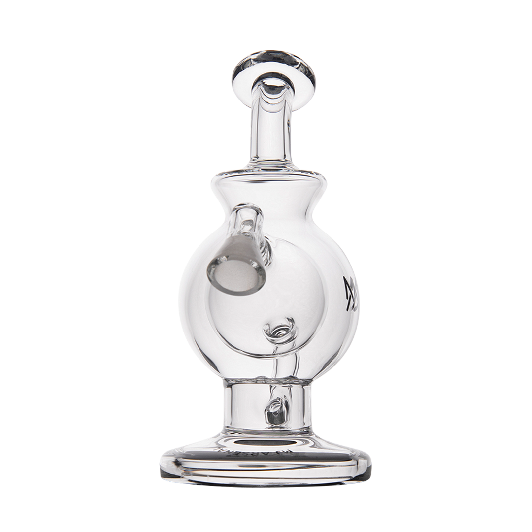 MJ Arsenal Atlas Vape Edition mini dab rig, clear glass, front view on white background