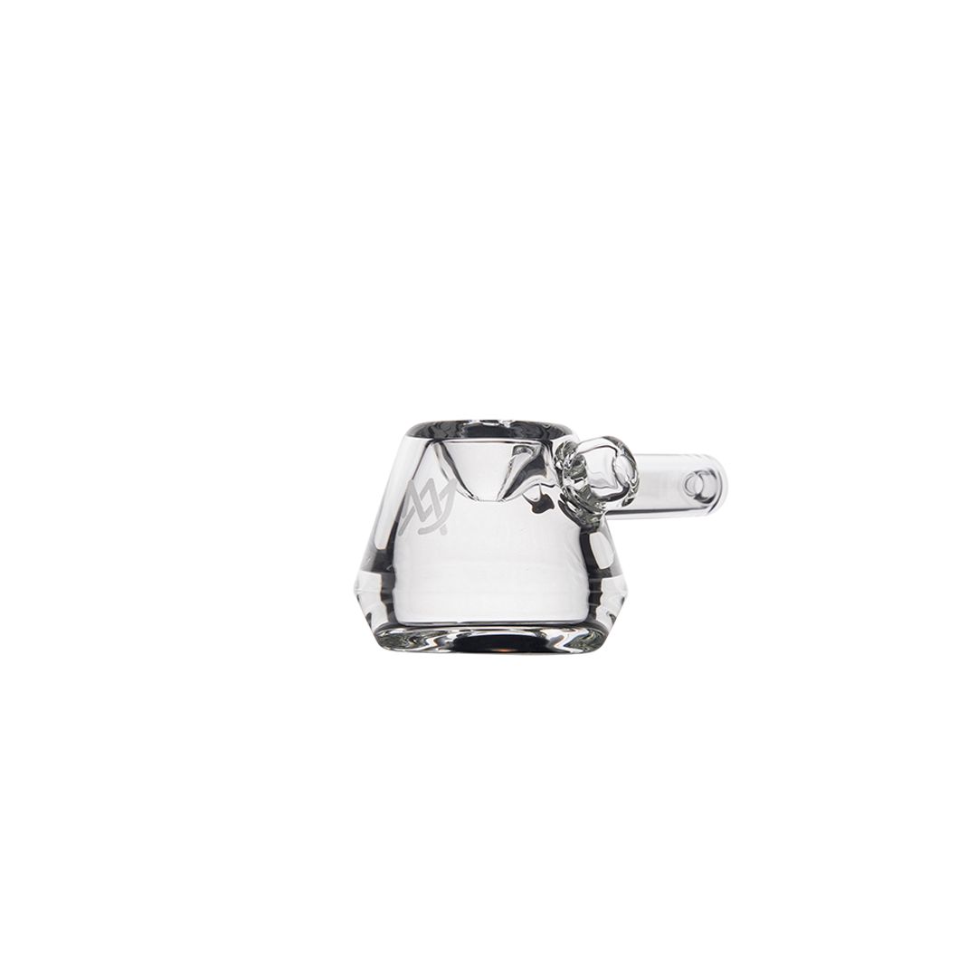 MJ Arsenal Kettle Hand Pipe - Clear Compact Design with Side Carb - Front View