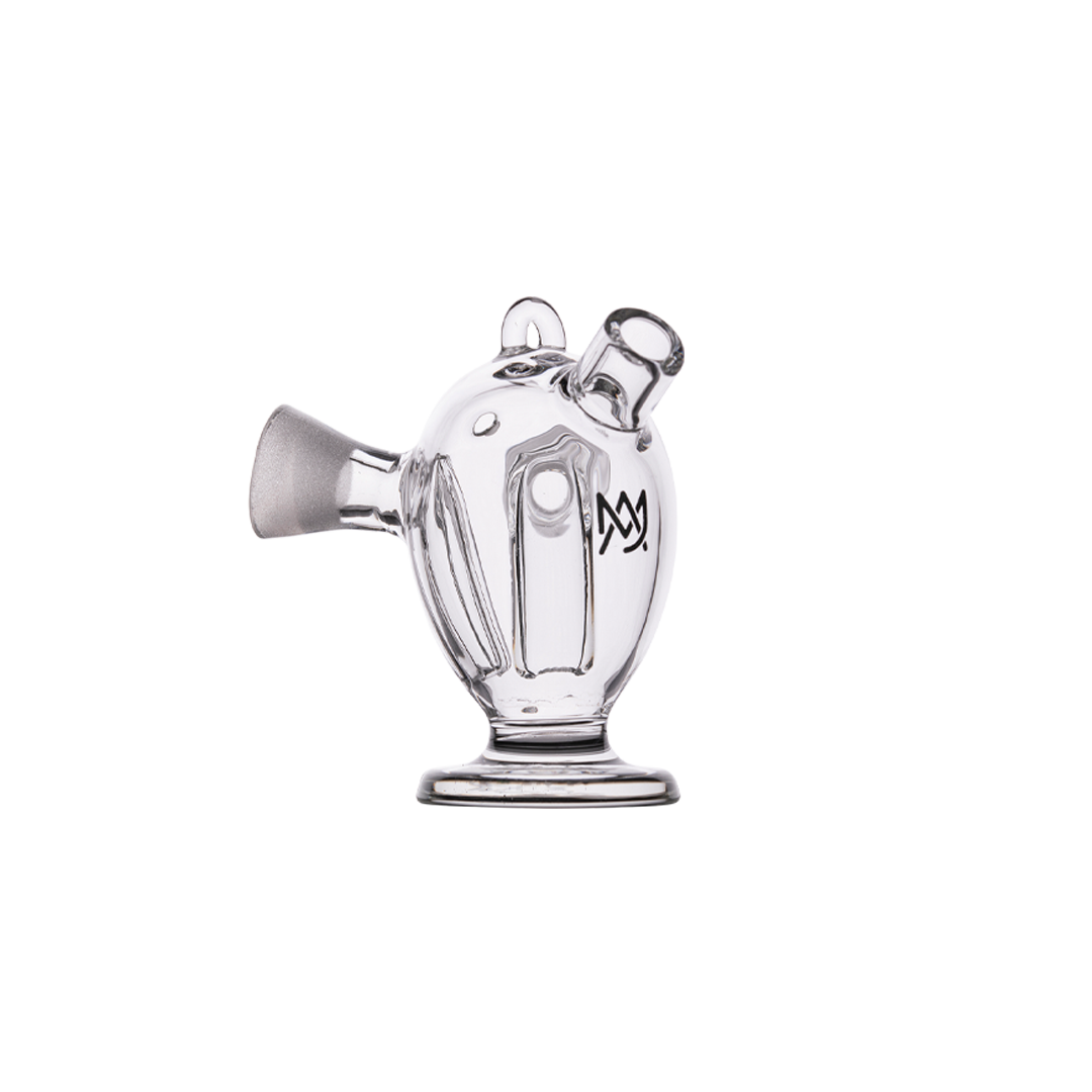 MJ Arsenal Dubbler Original Double Bubbler, 45-degree joint, portable borosilicate glass, front view