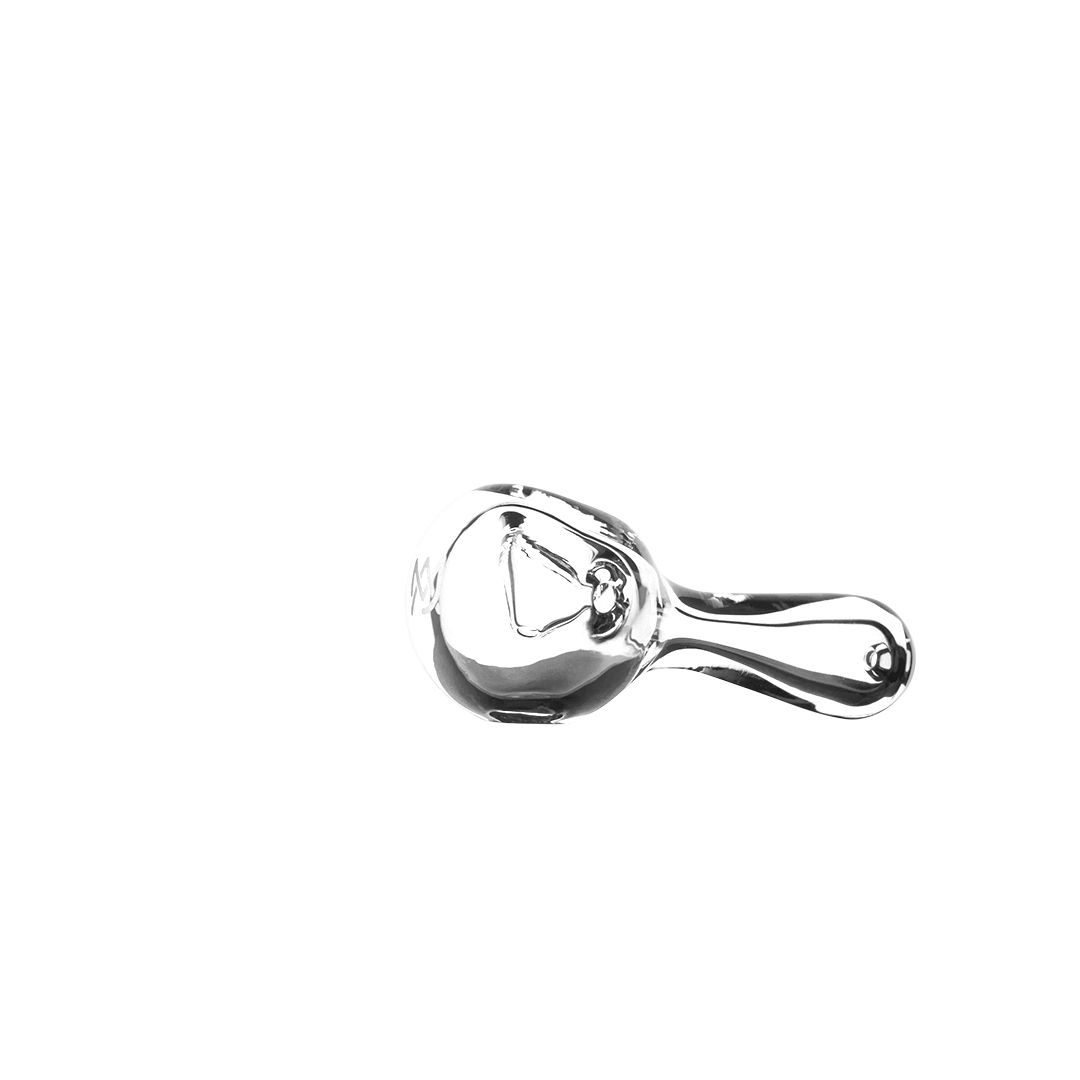 MJ Arsenal Pioneer Hand Pipe - Classic Style, Compact & Clear Glass, Side View