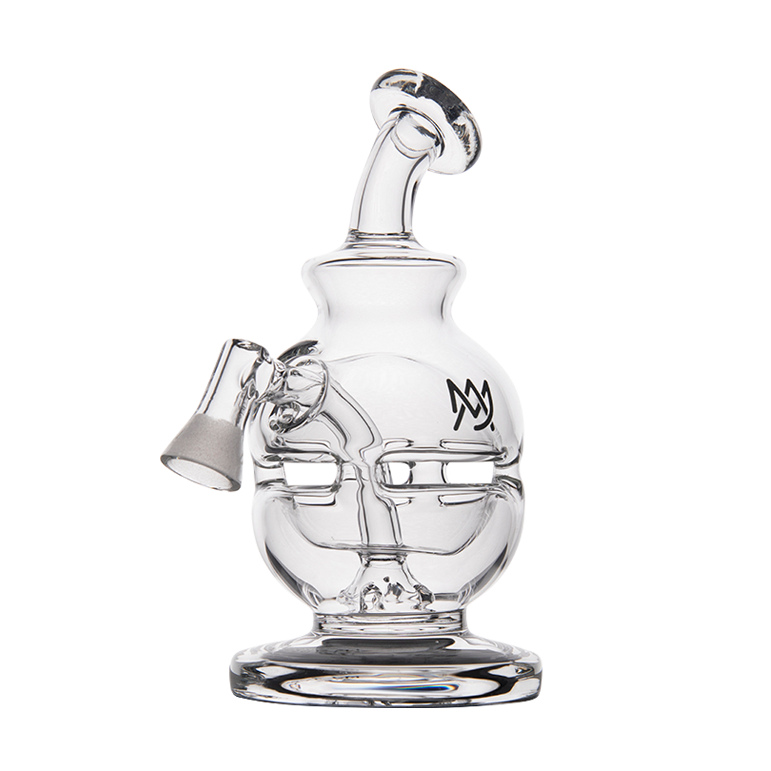 MJ Arsenal Royale Vape Edition mini dab rig with clear glass, front view on a white background