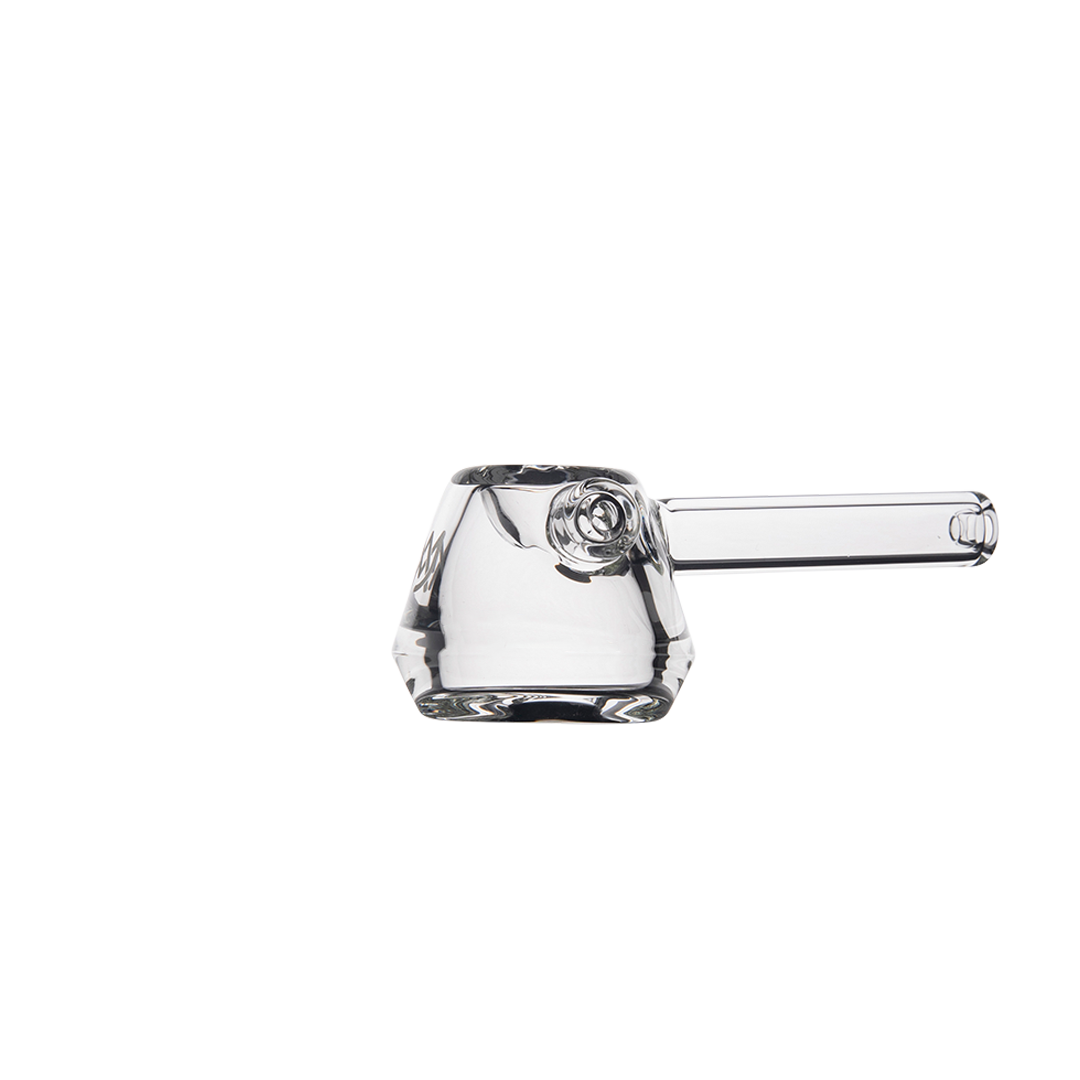 MJ Arsenal Kettle Hand Pipe - Clear Glass Compact Design with Side Carb