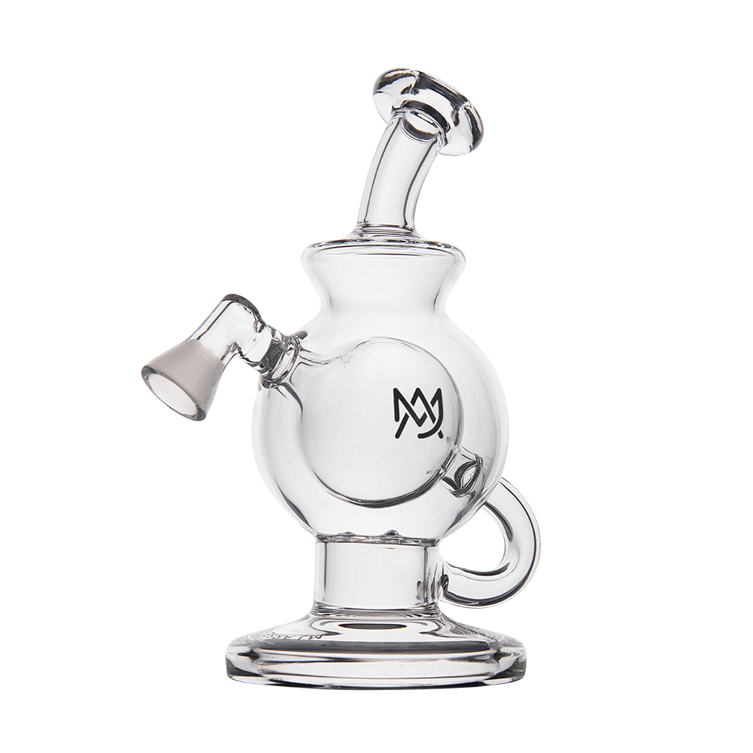 MJ Arsenal Atlas Vape Edition dab rig front view with clear glass and compact design